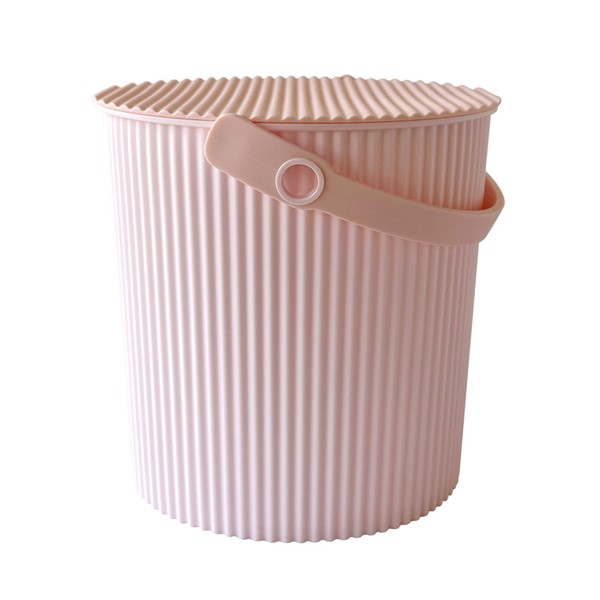 Yawata Kasei Sertevie Bucket with Lid, Omni-Utty, Large, Macaron, Peach,