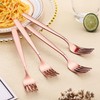 Rose gold Dinner Forks 6 Pieces, Kyraton Titanium Rose gold