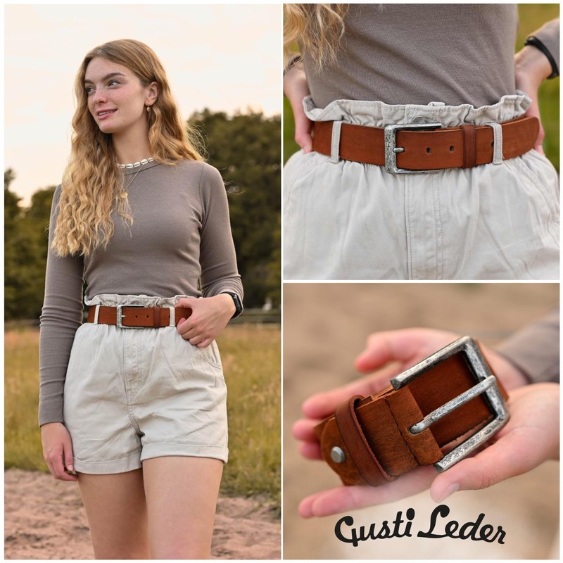 Gusti Women's Men's Leather Belt - Lane Leather Belt Women's