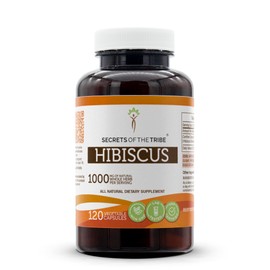 Secrets of the Tribe Hibiscus 120 Capsules, 1000 mg, Hibiscus (Hibiscus Sabdariffa) Dried Flower (120 Capsules)