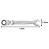 TONE Oscillating Ratchet Glasses Wrench HPRMF-12 Double Side Width 0.5