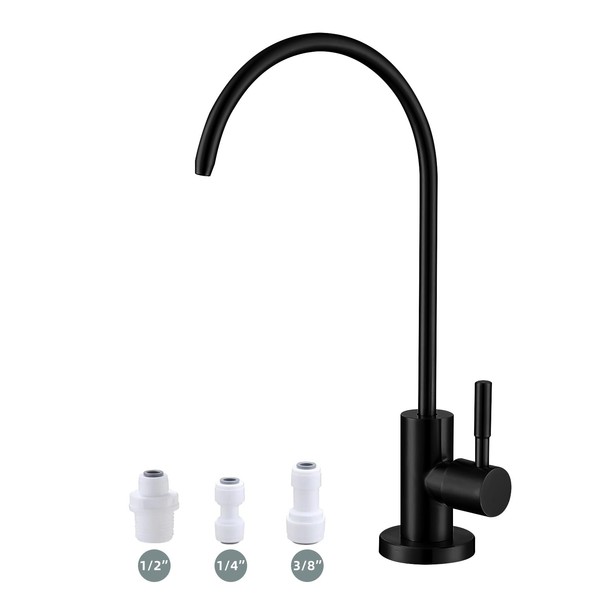 Bifordo Drinking Faucet, Matte Black, Lead Free Water Filter Faucet,