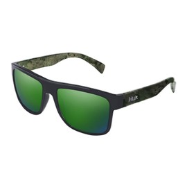 HUK Sunglasses, Polarized Lens Eyewear with Performance Frames, Fishing, Sports & Outdoors Sunglasses, (Clinch) Green Mirror / Southern Tier Subphantis, Medium/Large