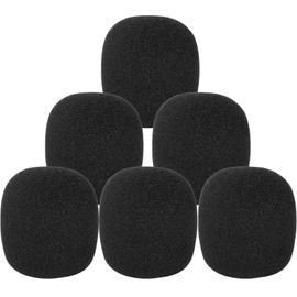 Windscreen for SM57, 6Pack Microphone Pop Filter Compatible with Shure SM57, Mic Foam Replacement Cover for Shure SM57, for Noise Reduction By ChromLives, Black