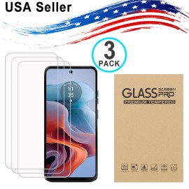Unbranded 3PK Motorola Moto G14 G34 G54 G84 G100 Tempered Glass Screen Protector - For Moto G34