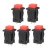 sourcing map 12mm Mounting Red Square Latching Push Button Switch