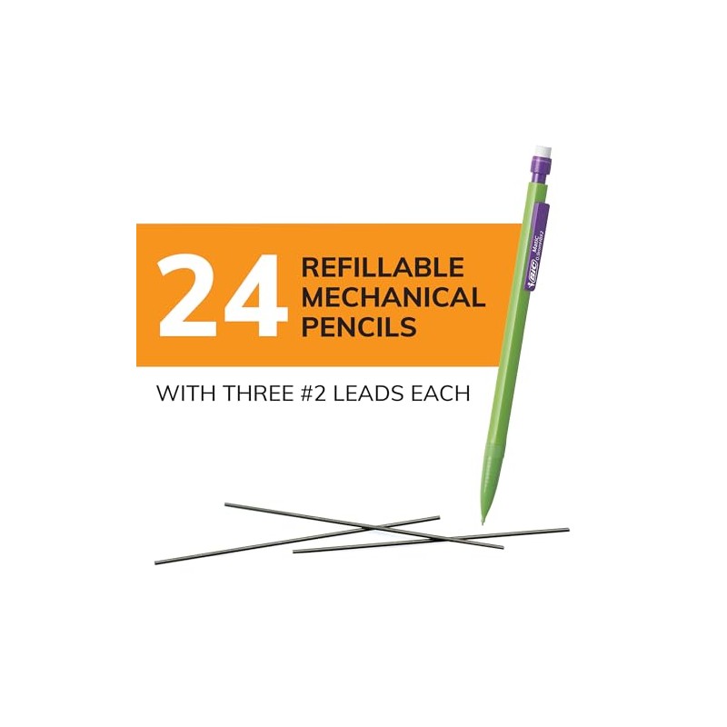 Bic Lápiz Xtra Sparkle, 0.9 mm, 24-Count