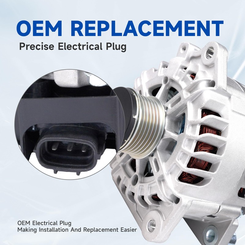 APLEDAX High Output Alternator for -Nissan Altima Rogue Sentra 2.5L,