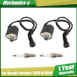 munirater Fit For Suzuki Intruder 1500 VL1500 1998-2004 2 x Ignition Coil & Spark Plug US