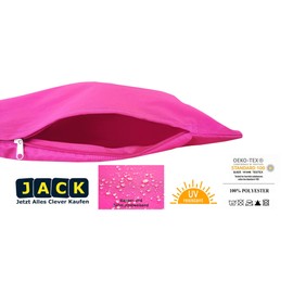 JACK Set of 2 Outdoor Cushion Covers, 40 x 60 cm, Waterproof Seat Cushion, Lounge Cushion, Garden Chair, Lotus Effect, Colour: Pink