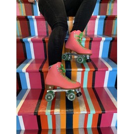 Moxi Beach Bunny Roller Skates for Women - Colorful, Precision-Fit Skate with High-Rebound Wheels, Moisture-Wicking Lining & Padding, Roller Skates, Watermelon - 7