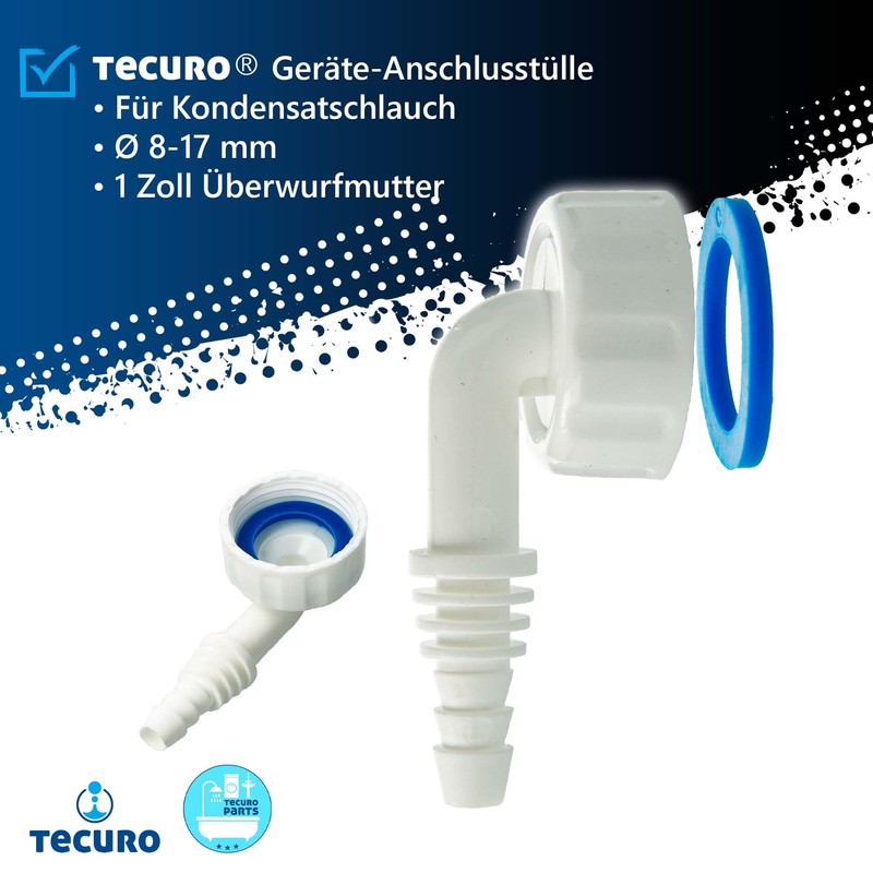 tecuro Device Connection Nozzle Angle Hose Nozzle for Condensate Hose,