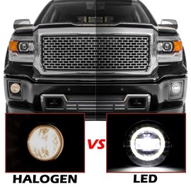 KEWISAUTO LED Fog Lights Kit with DRL for GMC Sierra 2003-2006, Bumper Light Driving Light Fog Lamps with Daytime Running Lights for 2003 2004 2005 2006 GMC Sierra 1500 2500HD 3500HD Accessories