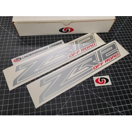 ZR2 Off Road Decals (2pk) 4x4 Truck Bed Fender Stickers 2022-2025 Silverado 1500 Select Colors: (Metallic Silver & Red)
