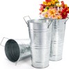 ZOOFOX 3 Pack Large Galvanized Metal Vases, 11 Inch Farmhouse