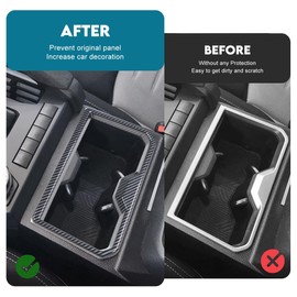 INTGET Front Cup Holder Panel Cover for 2024 2025 2026 Toyota Tacoma Accessories/2025 2026 4Runner ABS Plastic Interior for Tacoma SR/SR5/TRD PreRunner/Sport/Off-Road (Carbon Fiber, Front Cup Holder)