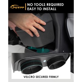 for Toyota Sienna 2021-2025 Accessories - Cup Holder Trash Can for Second Row [3-Second Install] Waterproof Design Car Upgrade Compatible with Sienna Center Console Organizer - OEM Black Wood Grain.