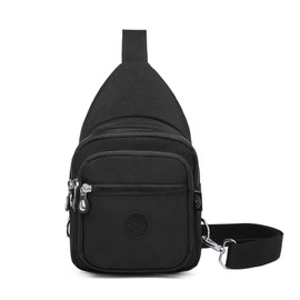 Crossbody Bags for Women, Unisex Crossbody Purse Bag, Sling Bag, Lightweight and Compact Sling Backpack Purse for Women (Black)