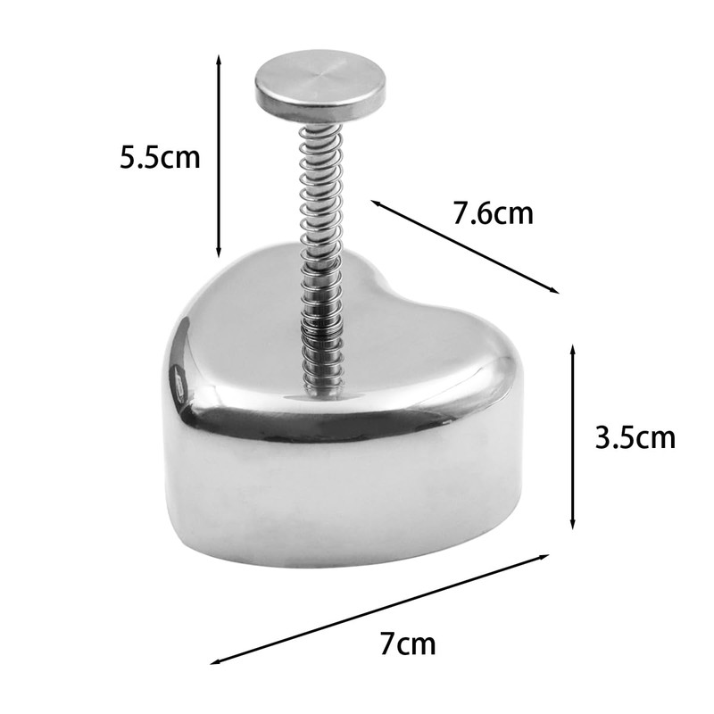 ZONADAH Heart-Shaped Sushi Mold Rice Ball Mould Stainless Steel Sushi