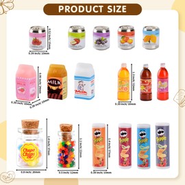 DAOUZL Miniature Food and Drink, Dollhouse Accessories 1/12, Pack of 21 Miniature Dollhouse Accessories, Gnome Accessories, Kitchen, Miniature Gnome Accessories, Decoration Christmas