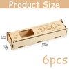 Zyluniy 6er Set Holzhölzer Schokoladen-Holz Geschenkbox mit Danke, Handgefertigte Holzkästen