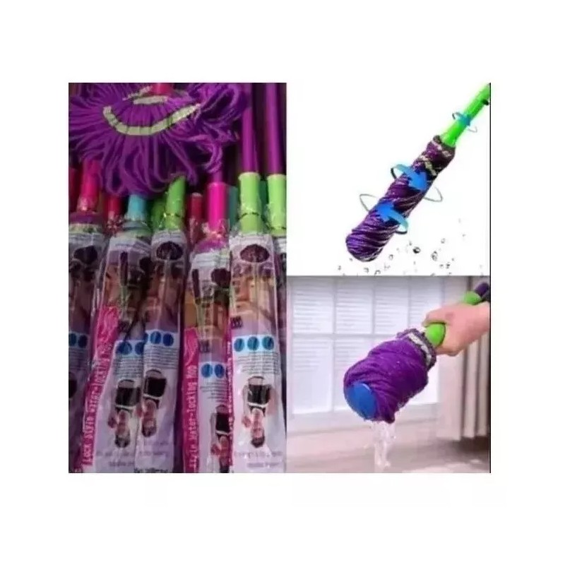 CUPRISHDIKALUR STORE 3 Pzas Trapeador Torbellino Magico 1.20 Mop Autoexprimible