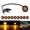 Nilight 3/4Inch Round Marker Light 10PCS Amber LED Turn Signals