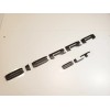 GMC 2PCS Matte Black Rear Tailgate SIERRA SLT Emblem GMC