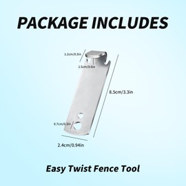 BRBASAP Fence Wire Twister for T Post Clips Fencing Tools Strong and Easy to Use Fencing Tool Barb Wire Fence Tools Time Saver for Twisting Wire Strong Enough to Twist Any Fencing Wire Stainless Steel