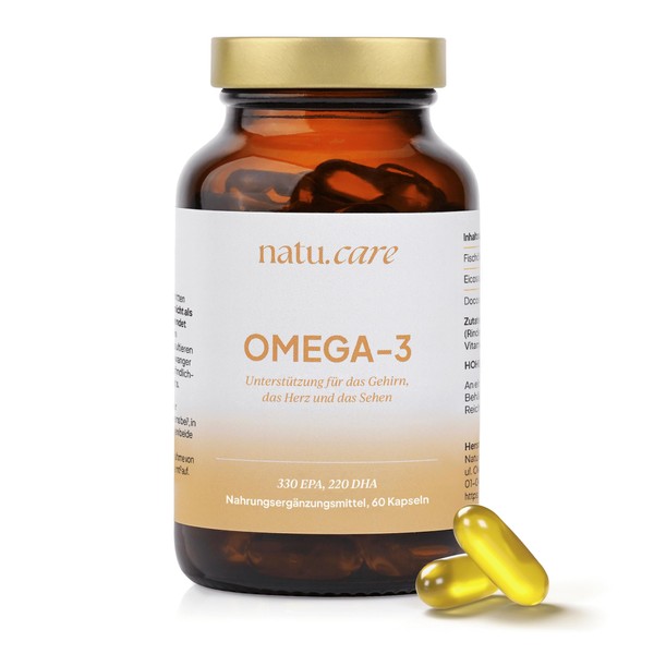Natu.Care natu.care - Omega 3-60 Kapseln - Hochdosiert Fetts?uren (EPA