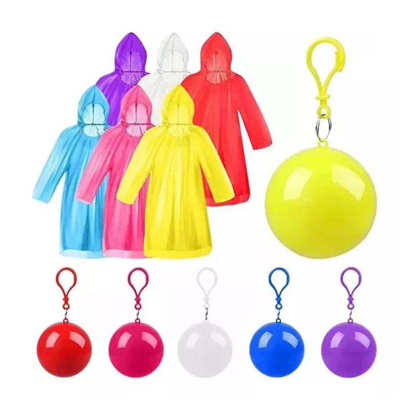 KFMX Impermeable De Bolsillo 3 Piezas Con Llavero De Emergencias