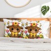 OECTVD Highland Cow Embroidered Throw Pillow Cover - 18x18 Outdoor