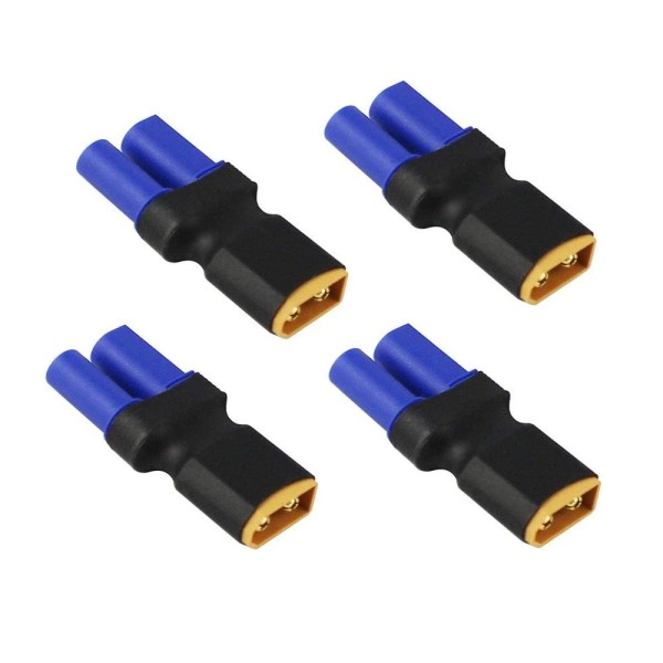 Fly Rc 4Pcs XT60 Male to EC5 Female Plug Connector