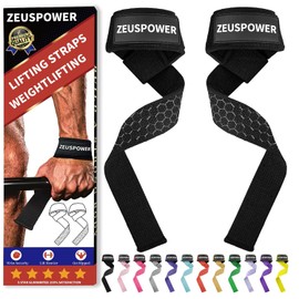 Correas de elevación para levantamiento de pesas, 23 pulgadas, acolchado de algodón, agarre de silicona para levantamiento de pesas, levantamiento de pesas, levantamiento de pesas, gimnasio