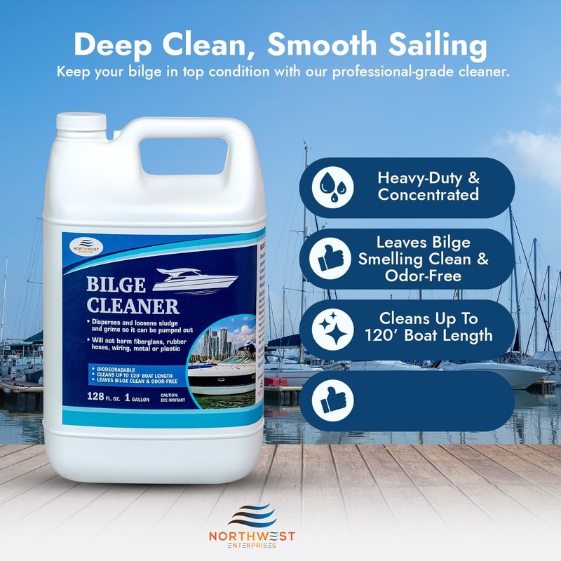 Bilge Cleaner for Boats - Highly Effective Removing Dirt, Grime,