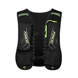 Mochila de hidratación de 5 litros, chaleco de hidratación para correr, ciclismo, senderismo, maratón, carrera, ultra claro, color negro solo 4.2 onzas