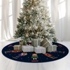 Tian Zhun Christmas Tree Skirt Dark Blue Tree Skirt Nutcracker