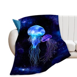 Jellyfish Gifts for Girls & Women - Soft, Warm & Cozy Fleece Throw Blanket for Kids & Adults - 40"x50"
