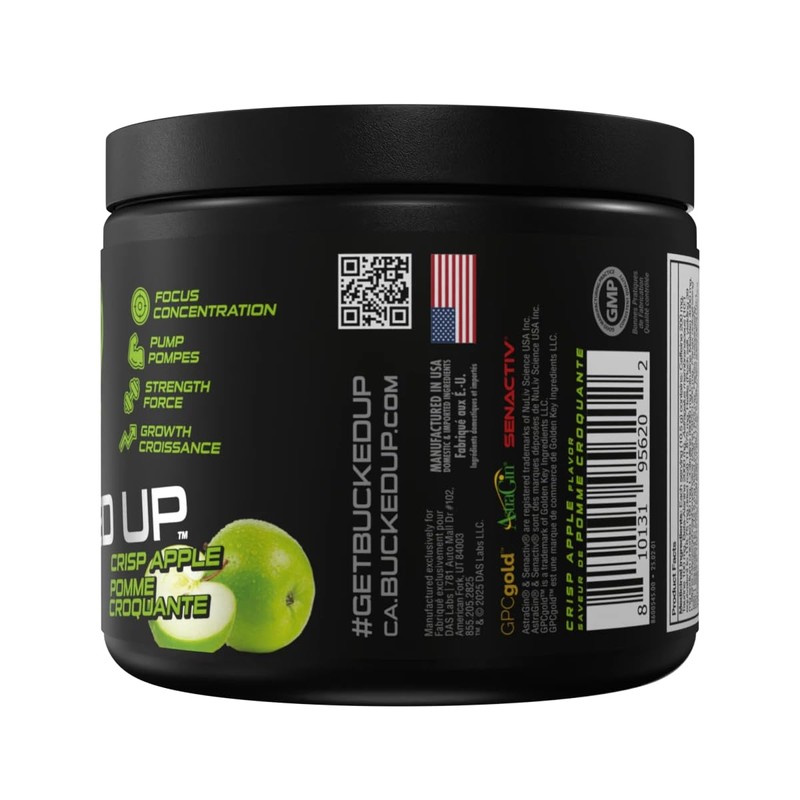 Bucked Up Pre-Workout Powder, 25 Serve (Crisp Apple)
