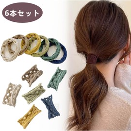BetterJonny 18 Piece Set, Non-marking Hair Rubber Korean Style Hair Rubber Stylish High Elasticity Hair Accessory Ladies' Simple Plain Elegant (Black, 6, 6, 3 Colors, 6 Pieces)