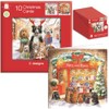 Tom Smith Giftmaker Pack 10 Square Christmas Cards 2 Festive