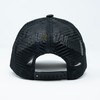 Goat Black Leather Trucker Hat Cap