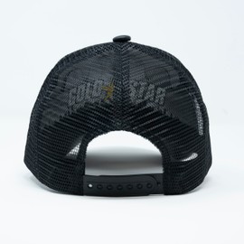 Goat Black Leather Trucker Hat Cap