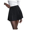 SweatyRocks Women's Y2K Pleated A-Line Mini Skirt Goth Rivet Embellished