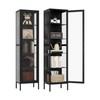 Black China Cabinet with Glass Doors - Curio Cabinet Bookcase