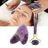 Natural Amethyst Double Head Jade Stone Roller & Guasha Scrapping