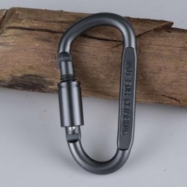 Aluminum fixed D-type camping carabiner Large 5ea