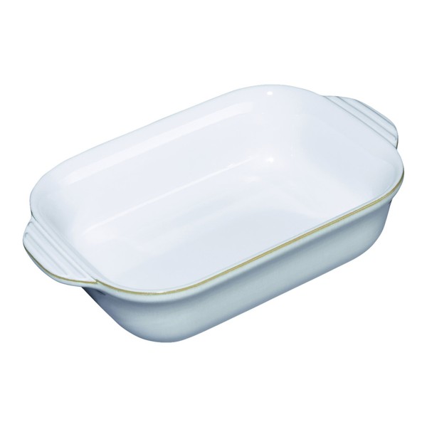Denby USA Natural Canvas Small Rectangular Oven Dish, Cream