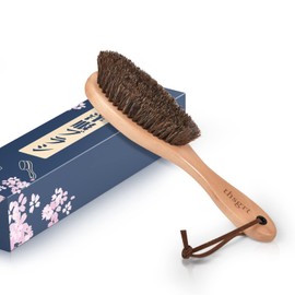 Horsehair Brush, thsgrt [100% Natural Horse Hair] Clothes Brush, Shoe Polishing, Natural Wood, Multi-purpose, Suit Brush, Pro Horsehair Brush, Electrostatic, Dust, Pollen Removal