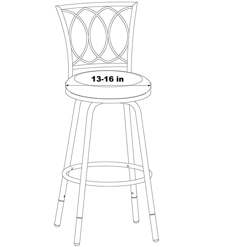 Deisy Dee 4PCS Round Bar Stool Seat Covers Stretch Round